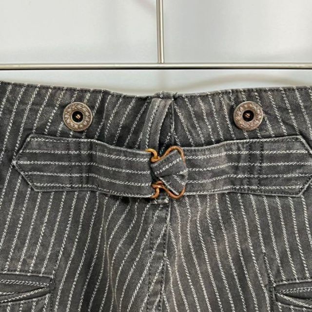 RRL シンチバック ブラック ストライプ ワークパンツ サスペンダー
