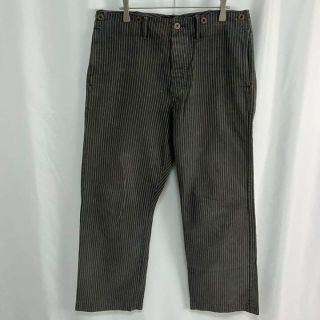 RRL - RRL シンチバック ブラック ストライプ ワークパンツ