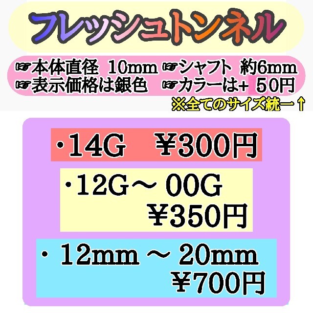 フレッシュトンネル ピアス 14G ゴールド メンズのアクセサリー(ピアス(片耳用))の商品写真