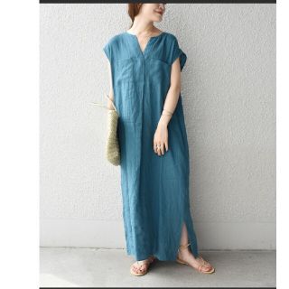 シップスフォーウィメン(SHIPS for women)の専用　　　　　　　SHIPS　フレンチリネンスキッパーワンピース(ロングワンピース/マキシワンピース)