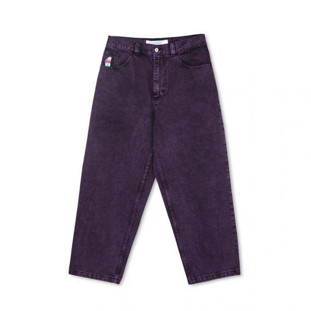 バギーデニムPOLAR SKATE BIG BOY JEANS PURPLE BLACK美品