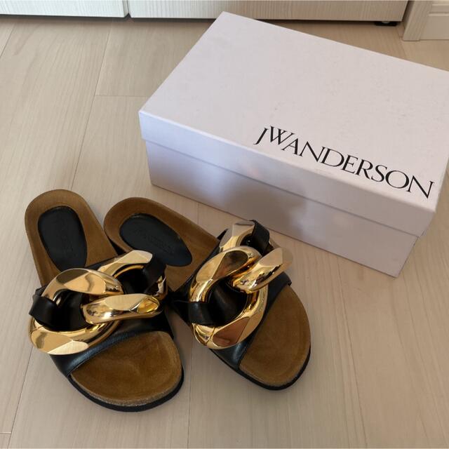 JW Anderson チェーンサンダル 黒 36 23センチ - サンダル