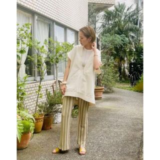 トゥデイフル(TODAYFUL)のTODAYFUL Cotton Keyneck Pullover エクリュ(カットソー(半袖/袖なし))