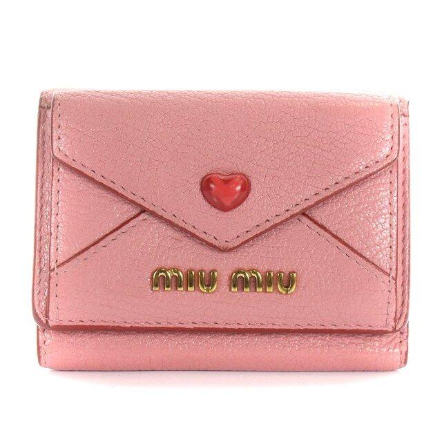 人気通販サイト ミュウミュウ miumiu マドラスラブ 財布 三つ折り