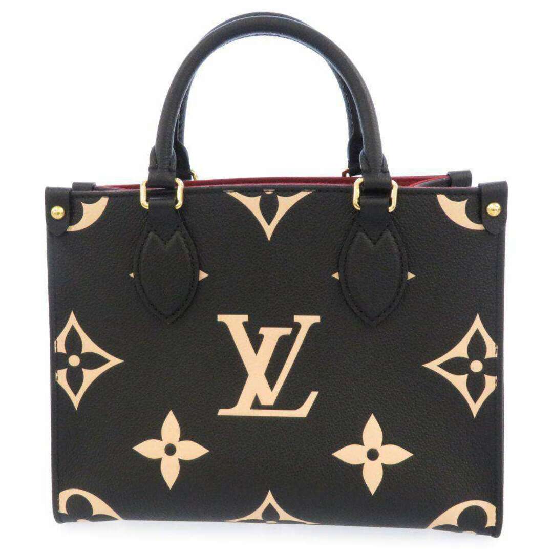 ルイヴィトン ハンドバッグ バイカラーモノグラム・アンプラント オンザゴー PM M45659 LOUIS VUITTON 黒 ベージュ