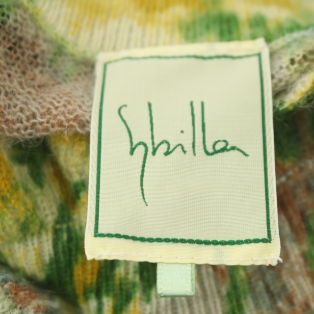 Sybilla(シビラ)のシビラ カーディガン ニット 長袖 ハイネック フラワー M マルチカラー レディースのトップス(カーディガン)の商品写真