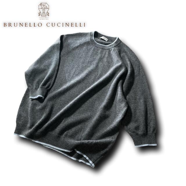 BRUNELLO CUCINELLI(ブルネロクチネリ)のG38★美品★極上カシミヤ100% 七分袖ニット ブルネロクチネリ セーター レディースのトップス(ニット/セーター)の商品写真