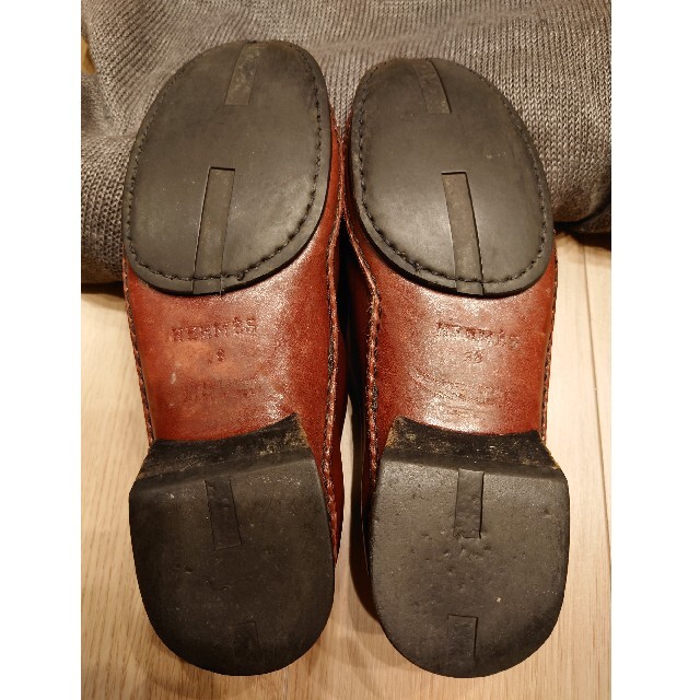 Hermes - 美品 HERMES エルメス レザースリッポン 本革 サイズ38の通販