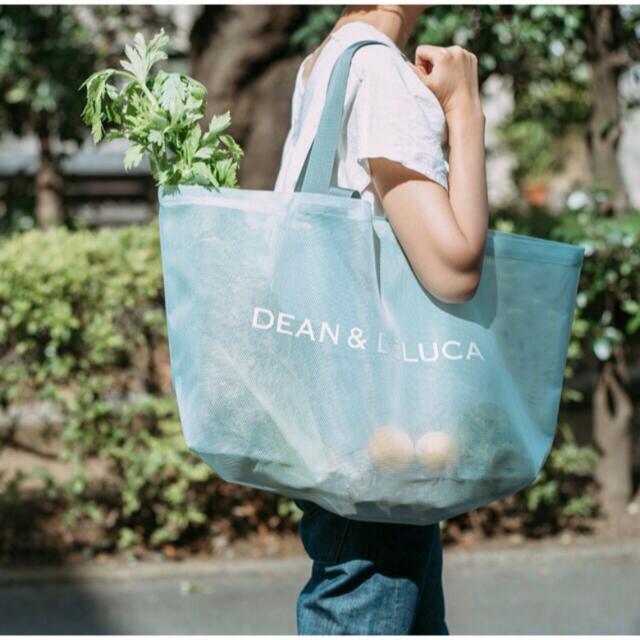 DEAN & DELUCA(ディーンアンドデルーカ)のDEAN&DELUCA ミントブルー メッシュトートバッグ   レディースのバッグ(トートバッグ)の商品写真