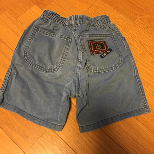 ハーフパンツ 半ズボン 綿100% 前チャック付き 青 ブルー キッズ/ベビー/マタニティのキッズ服男の子用(90cm~)(パンツ/スパッツ)の商品写真