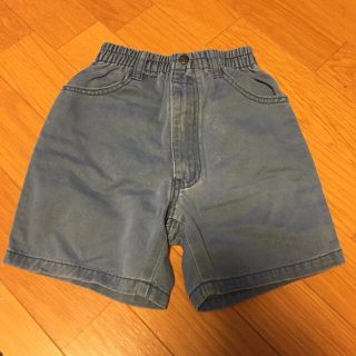 ハーフパンツ 半ズボン 綿100% 前チャック付き 青 ブルー(パンツ/スパッツ)