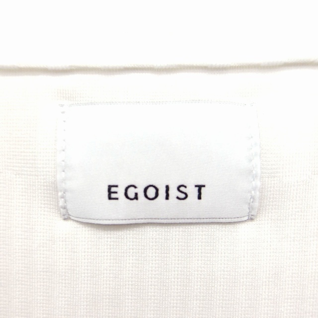 EGOIST(エゴイスト)のエゴイスト EGOIST ストライプ カットソー Tシャツ 半袖 F ホワイト レディースのトップス(カットソー(半袖/袖なし))の商品写真