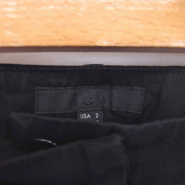 ICB(アイシービー)のアイシービー テーパード カーゴ パンツ 薄手 ジップフライ 7 黒 レディースのパンツ(その他)の商品写真