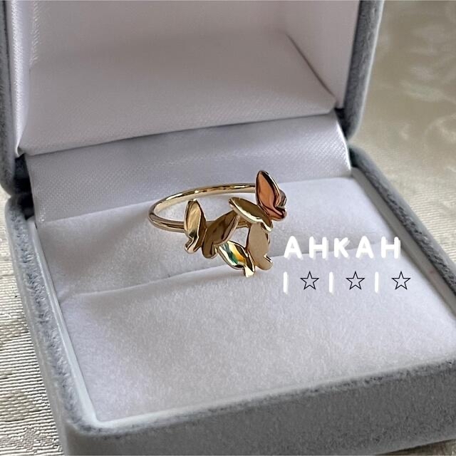 AHKAH(アーカー)のAHKAH アーカー パピヨンブリリアンリング 9号 k18 リング レディースのアクセサリー(リング(指輪))の商品写真