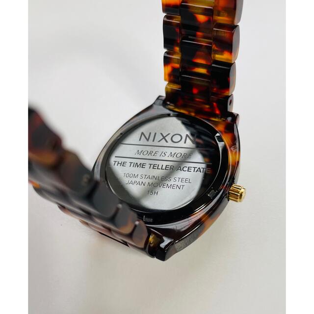 【電池新品の美品】NIXONのTIME TELLER 人気のべっ甲×ゴールド！