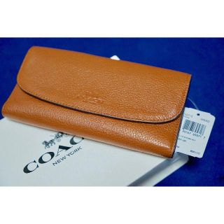 コーチ(COACH)のCOACH コーチ /BROWN LEATHER CHECKBOOK WAL(長財布)