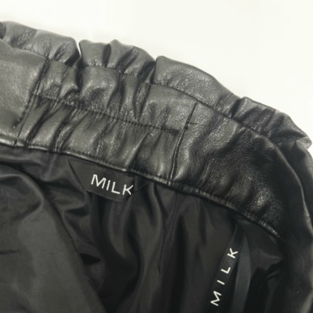 MILK(ミルク)のミルク MILK フェイクレザー スカート 01143143 黒 ブラック レディースのスカート(その他)の商品写真