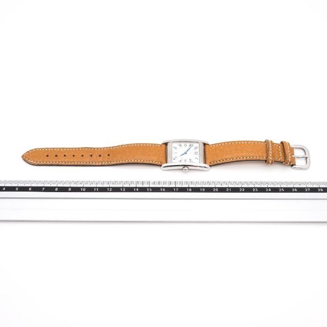 COACH(コーチ)の《美品》COACH 腕時計 ホワイト デイト レクタンギュラー レザー クォーツ レディースのファッション小物(腕時計)の商品写真