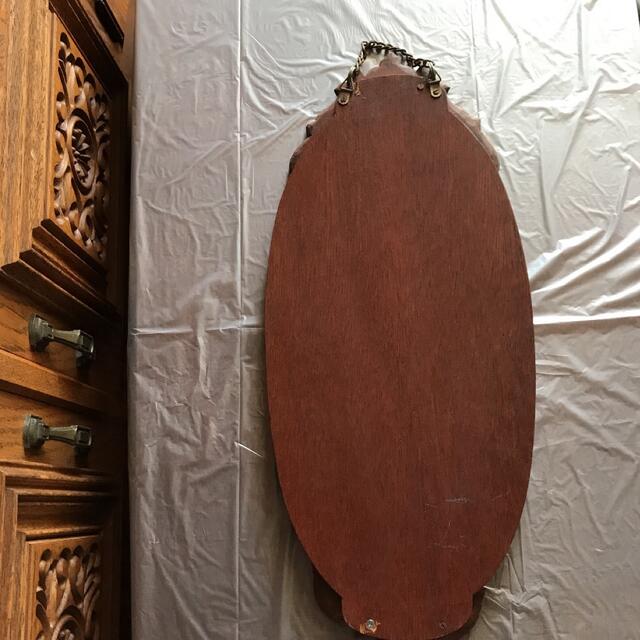 鏡　木彫り インテリア/住まい/日用品のインテリア小物(壁掛けミラー)の商品写真
