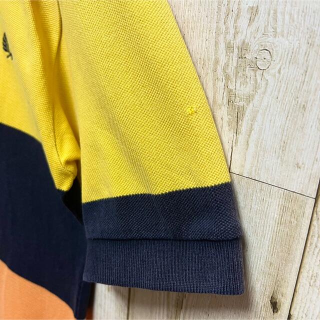 FRED PERRY(フレッドペリー)の【希少デザイン】フレッドペリー ポロシャツ マルチカラー ボーダー 刺繍ロゴ メンズのトップス(ポロシャツ)の商品写真