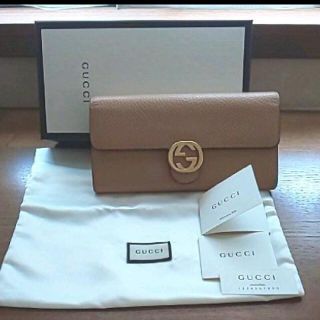 グッチ(Gucci)のGUCCI長財布♡ピンクベージュ(財布)