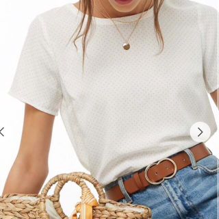 フォーエバートゥエンティーワン(FOREVER 21)のピンドット柄 半袖ブラウス トップス(シャツ/ブラウス(半袖/袖なし))