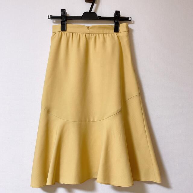 Feroux(フェルゥ)のFeroux  イエロー　マーメードスカート レディースのスカート(ひざ丈スカート)の商品写真