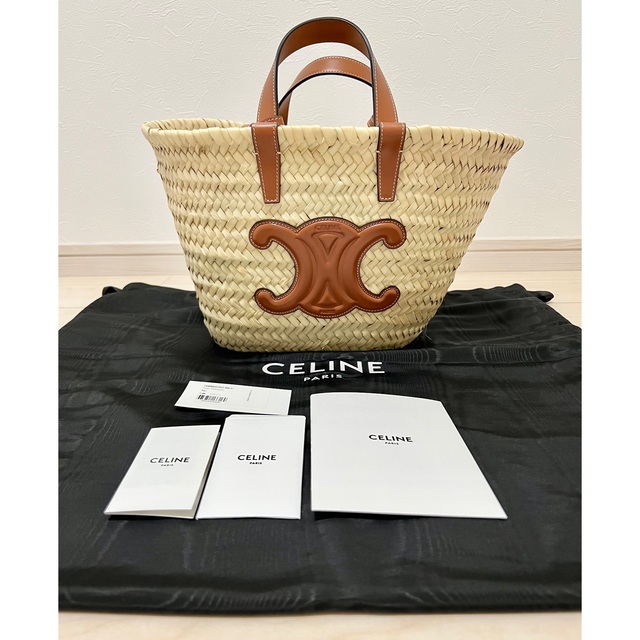 大人の上質 celine ティーントリオンフ クラシックパニエ かごバッグ