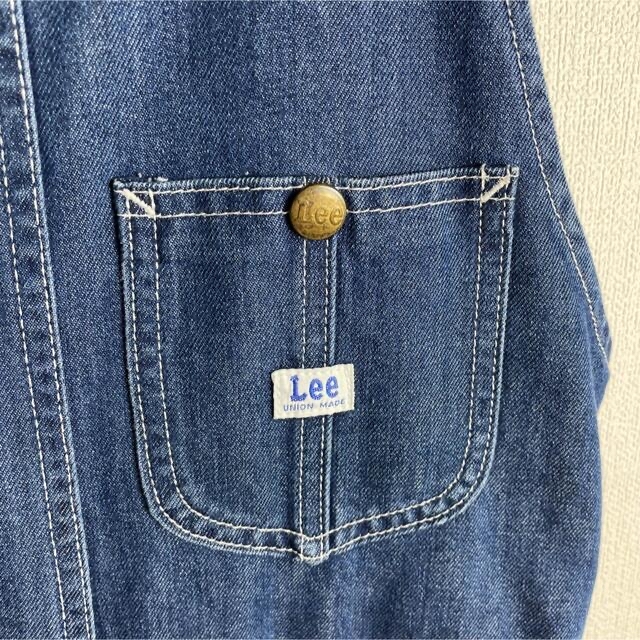 Lee(リー)の【Lee】デニムオールインワン　サロペット　ミドル丈　ウエストベルト　希少　古着 レディースのパンツ(オールインワン)の商品写真