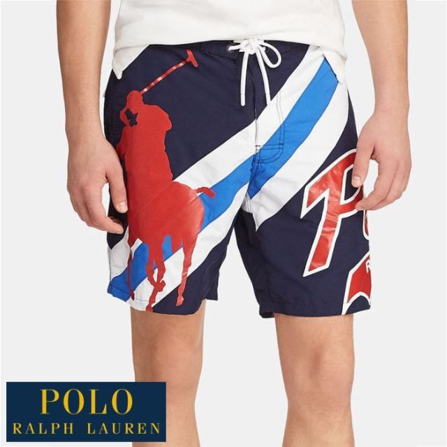 POLO RALPH LAUREN(ポロラルフローレン)の新品 正規 US Ｓ ポロ ラルフローレン ビッグポニー スイムショーツ 海パン メンズの水着/浴衣(水着)の商品写真