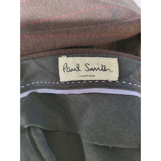 Paul Smith(ポールスミス)のPaul Smith ポールスミス ブラウン ストライプ パンツ 美品 76 メンズのパンツ(スラックス)の商品写真