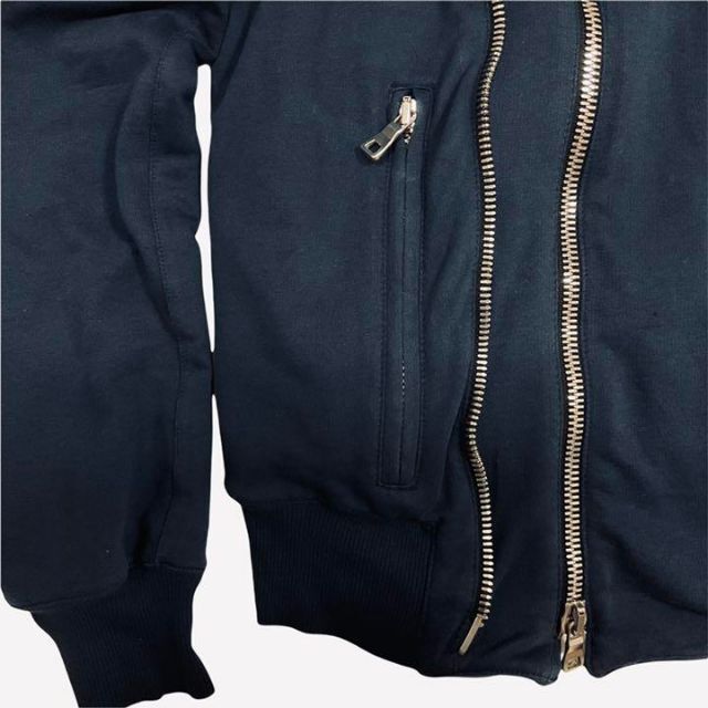 BALMAIN(バルマン)のBALMAIN バルマン　フード　ライダースジャケット　パーカー　Mサイズ メンズのジャケット/アウター(ライダースジャケット)の商品写真