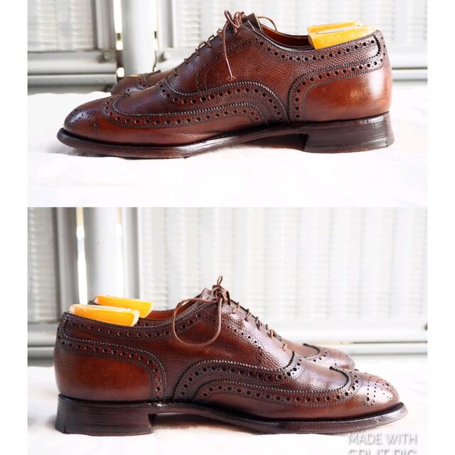 Allen Edmonds(アレンエドモンズ)の70s Frank Brothers shot wing tip 手書き メンズの靴/シューズ(ドレス/ビジネス)の商品写真