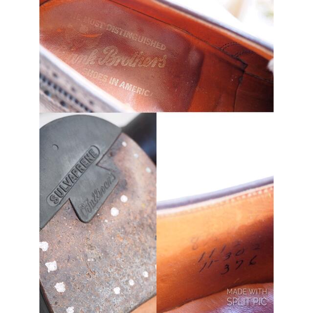 Allen Edmonds(アレンエドモンズ)の70s Frank Brothers shot wing tip 手書き メンズの靴/シューズ(ドレス/ビジネス)の商品写真