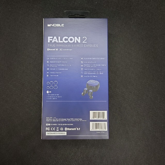 Noble(ノーブル)の完全ワイヤレスイヤホン Noble Falcon2 スマホ/家電/カメラのオーディオ機器(ヘッドフォン/イヤフォン)の商品写真