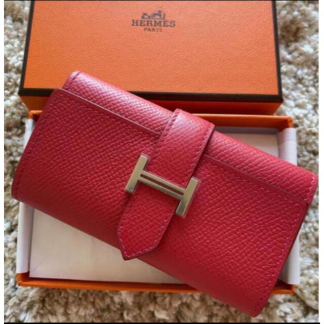 人気商品の Hermes - エルメス ベアン キーケース ローズジャイプール