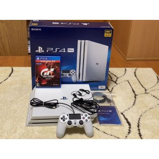 プレイステーション4(PlayStation4)のPS4 Pro(CUH-7200BB02) 1TB 中古美品 GTsports付(家庭用ゲーム機本体)