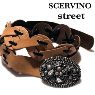 エルマンノシェルヴィーノ(ERMANNO SCHERVINO)のシェルヴィーノ ストリート ビジューバックル ベルト/Scervino 本革 (ベルト)