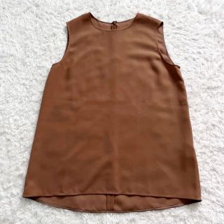 ドゥーズィエムクラス(DEUXIEME CLASSE)の✨美品　Deuxieme classe  ノースリーブシャツ　ブラウン　21SS(シャツ/ブラウス(半袖/袖なし))