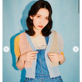 エイミーインザバッティーガール(Aymmy in the batty girls)の【まるこ様専用】サマーニットカーディガン　Dear sisterhood(カーディガン)