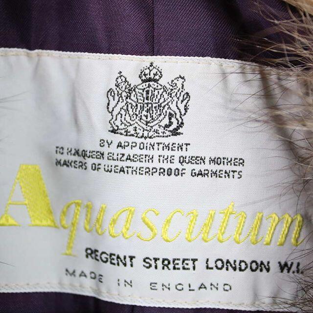 AQUA SCUTUM(アクアスキュータム)のAQUASCUTUM ファー 付きコットンポリギャバロングコート レディースのジャケット/アウター(ロングコート)の商品写真