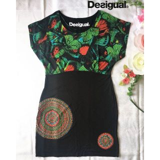 【美品】Desigual デシグアル ワンピース ミディ丈(ひざ丈ワンピース)