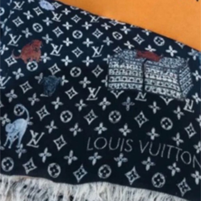 LOUIS VUITTON(ルイヴィトン)のヴィトン【新品】入手困難　⭐️キャットグラム　大判ストール　MP7721 犬猫 レディースのファッション小物(ストール/パシュミナ)の商品写真