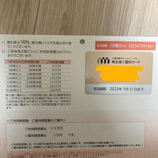 イセタン(伊勢丹)の三越伊勢丹株主優待　限度額30万(ショッピング)