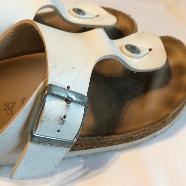 BIRKENSTOCK(ビルケンシュトック)のお値下げ！ビルケン　サンダル　ラムゼス白　37 メンズの靴/シューズ(サンダル)の商品写真