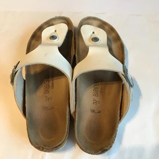 ビルケンシュトック(BIRKENSTOCK)のお値下げ！ビルケン　サンダル　ラムゼス白　37(サンダル)