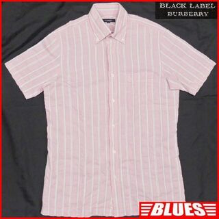 バーバリー(BURBERRY)の日本製 バーバリー 廃盤 シャツ ピンク 古着 メンズ 半袖 TN1304(シャツ)