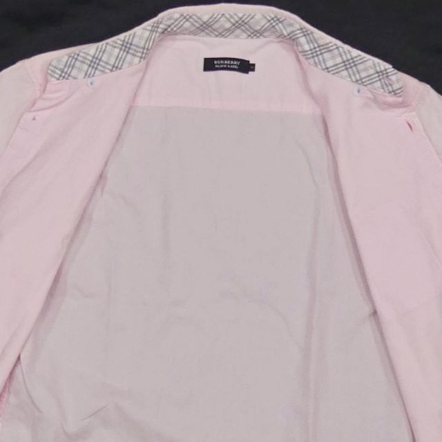 BURBERRY BLACK LABEL(バーバリーブラックレーベル)の廃盤 バーバリー シャツ M 古着 メンズ 半袖 Yシャツ ピンク TN1303 メンズのトップス(シャツ)の商品写真