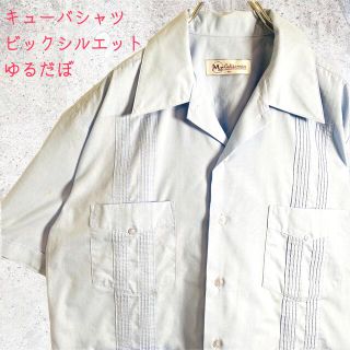 レインスプーナー(Reyn Spooner)の【大人気】Vintage 90s キューバシャツ ビックシルエット ブルー(シャツ)