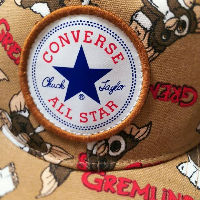 グレムリン×CONVERSE総柄コンバースALL STAR帽子キャップ茶色ギズモ